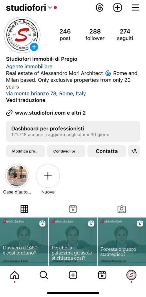 screen shot studiofori instag.1